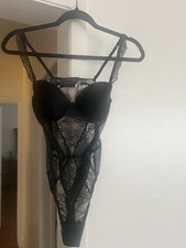 Victoria's Secret Lace Satin Lingerie Black Size S