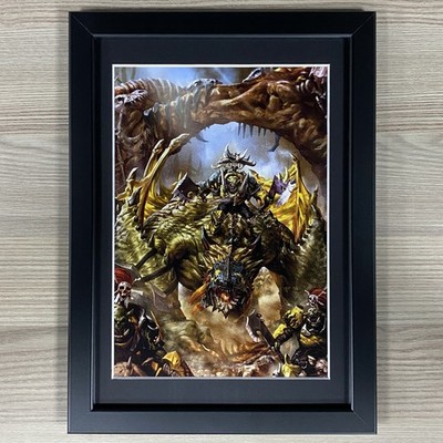 Mega Boss auf Der Schlund-Krusha Gerahmt Kunst Ironjaws Orruk Warclans Ork