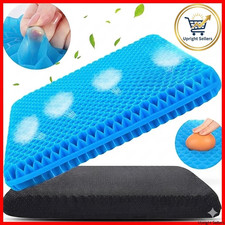 Gel Seat Cushion Double Thick Honeycomb Cooling Pad for Car Office Chair USA