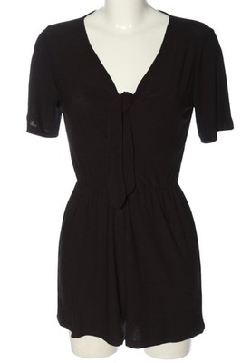 MONKI Kurzer Jumpsuit Damen Hose Gr. DE 32 schwarz Casual-Look