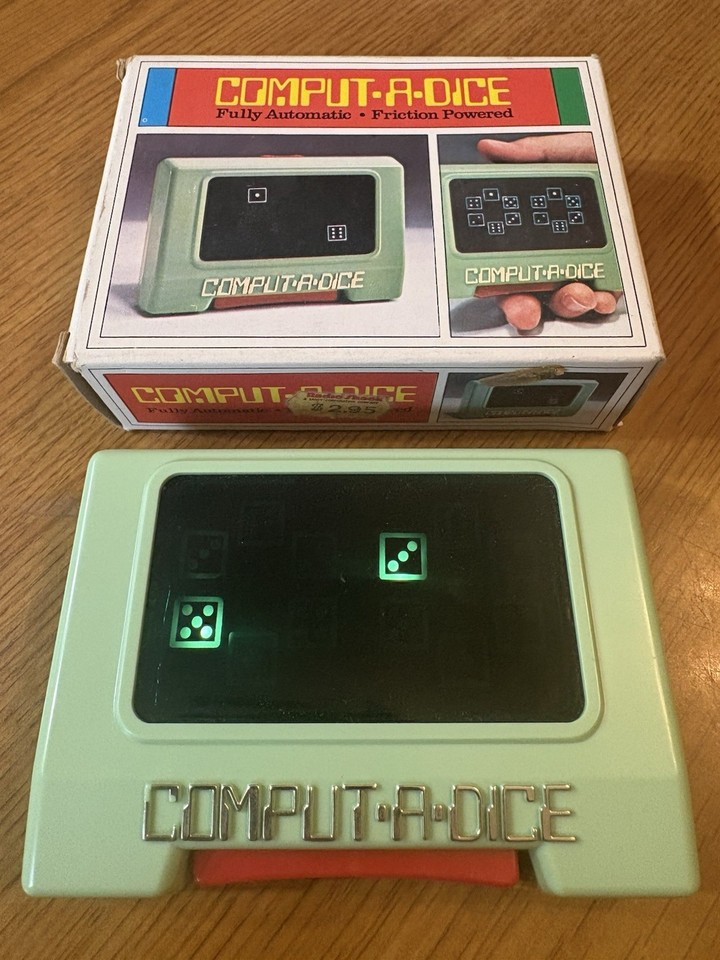 COMPUT-A-DICE Friction Powered Game Waco Japan 1970 Vtg Tested & Works Great