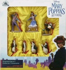 Disney Mary Poppins Returns Limited Edition of 3000 Set of 7 Ornaments Set - NEW