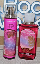 LOT of 2 Bath  Body Works PINK TIE DYE Body Wash  Mist FULL SIZE