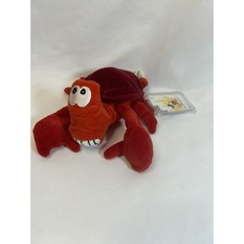 NWT Sebastian 8" Mini Bean Bag Plush The Little Mermaid Disney Store Retired