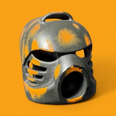 Lego Bionicle Infected Kanohi Mask - Makuta's Black Rusted