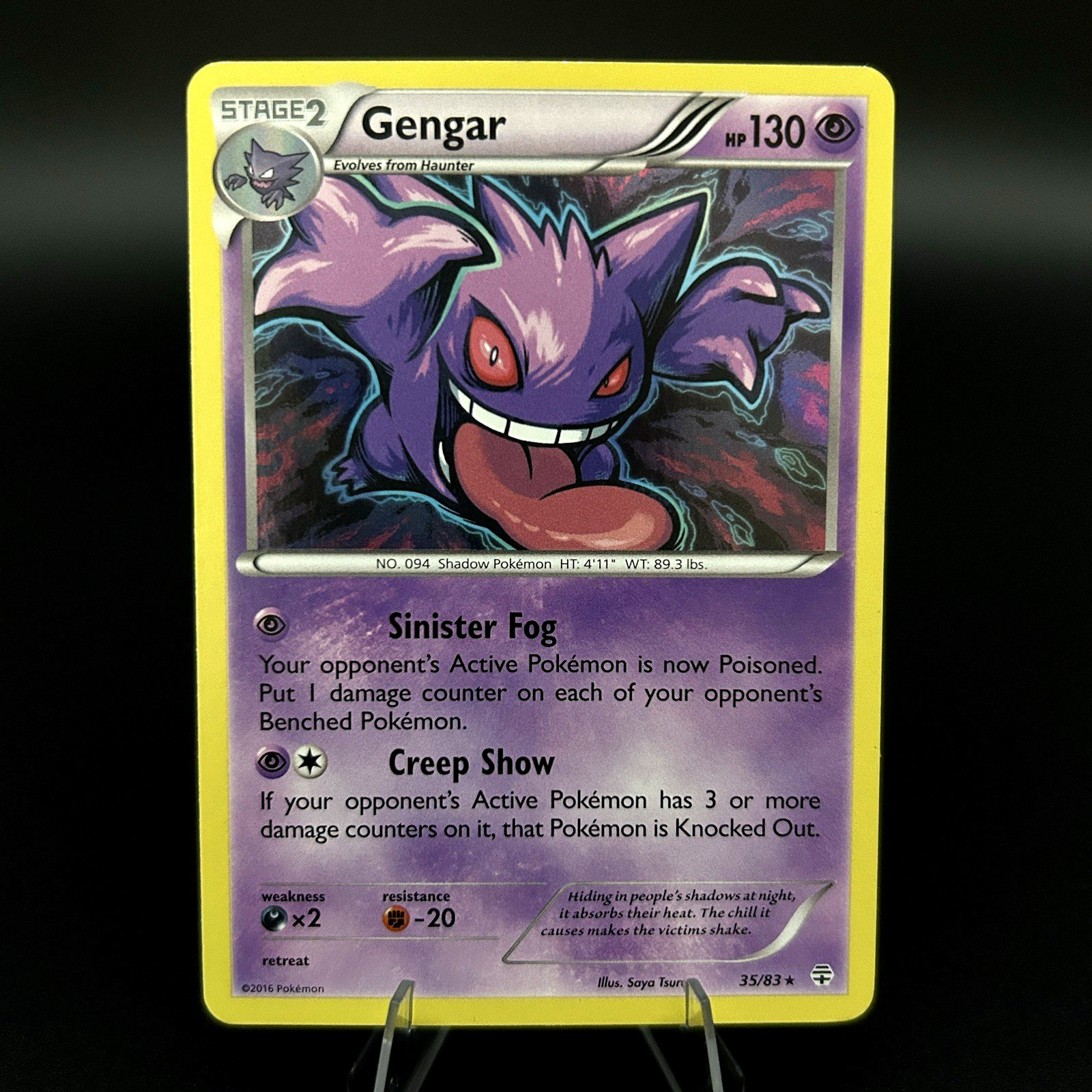Gengar 35/83 Holo Rare 2016 XY Generations Pokemon Card