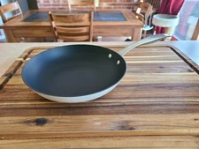 10.25"  SANDED SMOOTH Frosted Enameled Cast Iron Skillet Frying Pan Heirloom