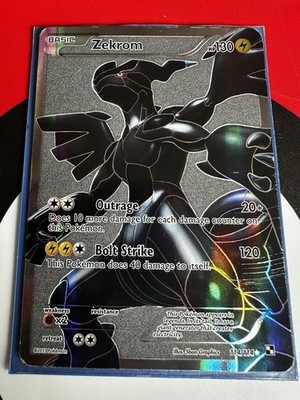 pokemon black & white single card zekrom 114 ultra rare Zekrom Black And White Full Art Holo 114/114 Great Condition