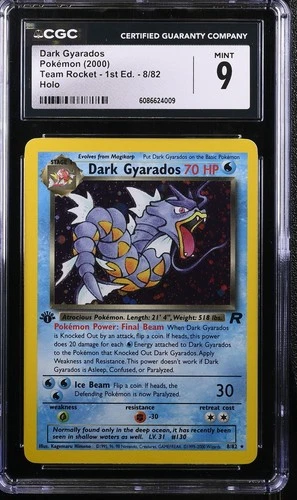 Pokémon 2000 Dark Gyarados Holo Team Rocket - 1st Ed. #8 CGC 9