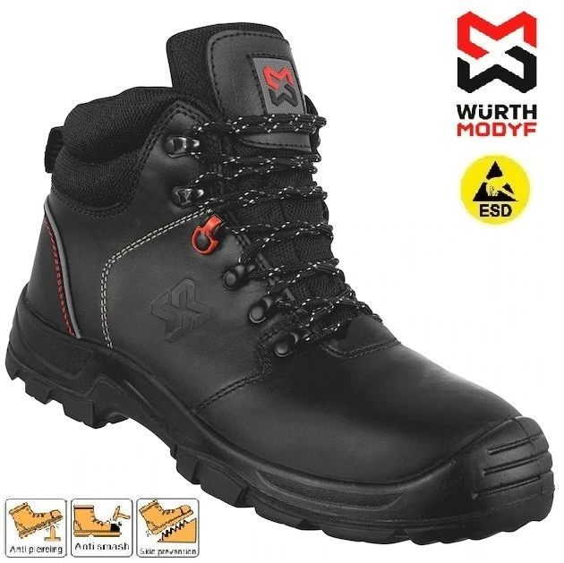 Men Leather Waterproof Safety Boots Steel Toe Cap S3 Ankle Work Site Shoes Size