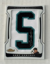 Gaby Sanchez 2009 Topps Finest Letter S Auto Patch SP 001/170 Florida Marlins