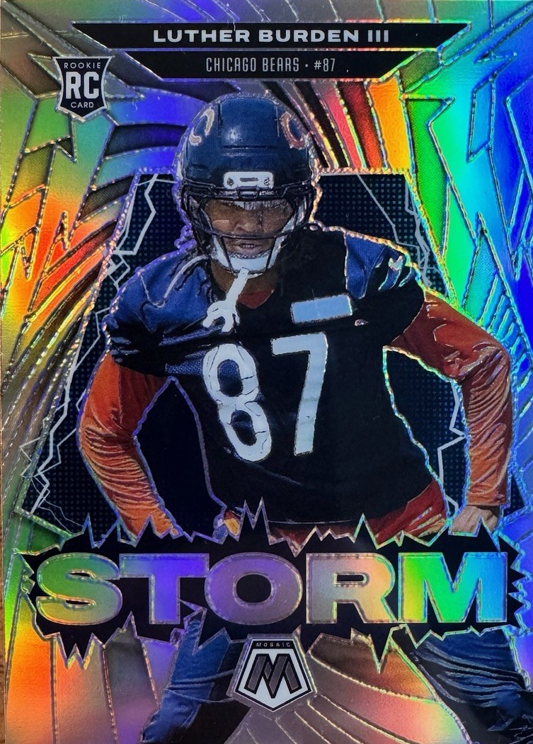 2025 Panini Mosaic Storm Silver Prizm Parallel Luther Burden III #1 Bears