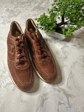 Baskets Hogan H283 Maxi H Strass - Taille 38.5, Couleur Marron Bronze, Cuir Et Daim, Neuf Avec Boîte