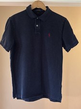 Polo Ralph Lauren Men's Classic Fit Polo Shirt Blue Short Sleeve Cotton Size M