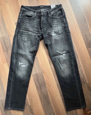 JACK & JONES Herren Jeans grau Denim Distress...