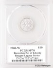 2006-W $10 West Point Burnished Platinum American Eagle Pcgs Sp70 Reagan Legacy