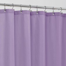 Lavender Purple Fabric Shower Curtain Liner Waterproof - Soft  Light-Weight Clo