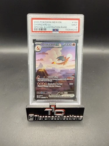 2023 POKEMON MEW EN-151 SPECIAL ILLUSTRATION RARE #199 CHARIZARD EX PSA 9