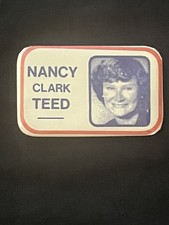 New Brunswick Progressive Conservative Party Minister Nancy Clark Teed Button