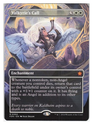 Valkyrie's Call (Borderless) #302 (NM) Foundations FDN Magic MTG