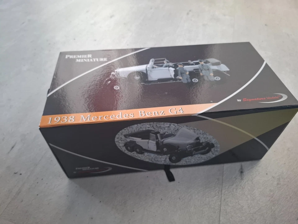 Mercedes-Benz G4, Cabrio-Limousine, 1938, schwarz, 1:18, Signature Models, OVP - Bild 2 von 4