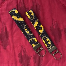 Handmade DC Batman Wrist Keyfob / Wristlet Keychain