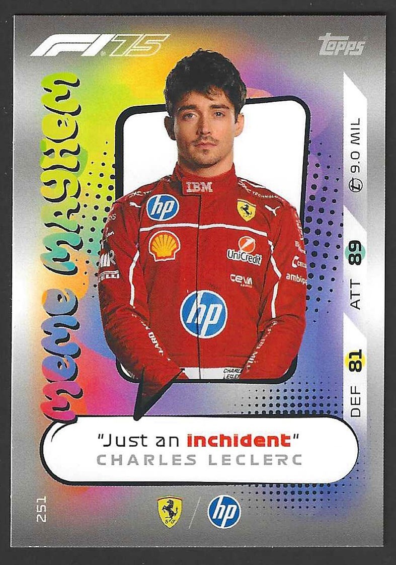 2025 Topps Turbo Attax #251 Charles Leclerc Meme Mayhem | eBay