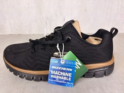 (K251) Skechers Graceful Get Connected Sneaker Gr. 38 Damen Schwarz 12615