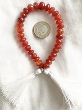 String Of Carnelian Faceted Gemstone.  Bought From Jewellery Maker 