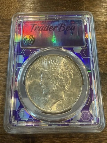 1923 Philadelphia Peace Silver Dollar $1 PCGS Ms63 In A Trader Bea Purple Holder