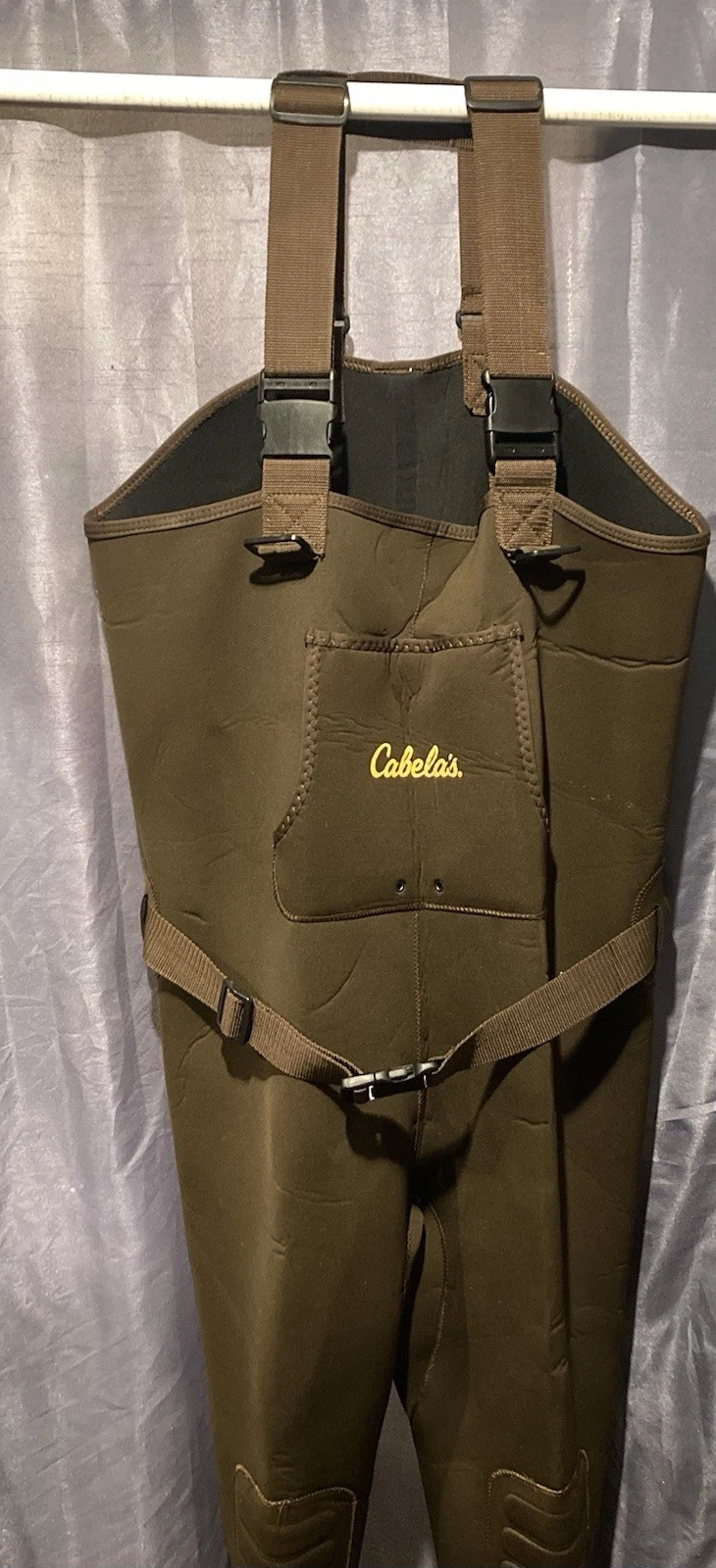 Cabela's Classic Series II Brown Neoprene Felt Sole Boot-Foot Waders Mens Sz 12R