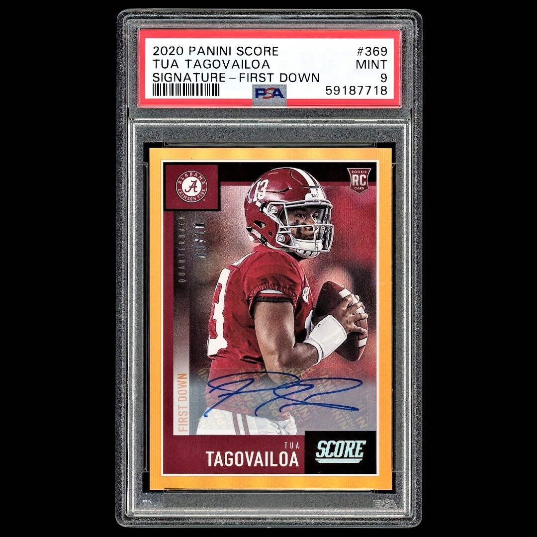 Tua Tagovailoa Panini Score #369 Signature-First Down