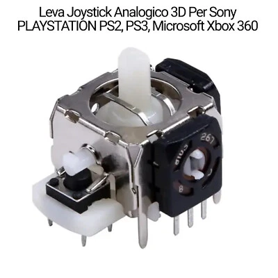 Leva Joystick Analogico 3D Per Sony PLAYSTATION PS2, PS3, Microsoft Xbox 360