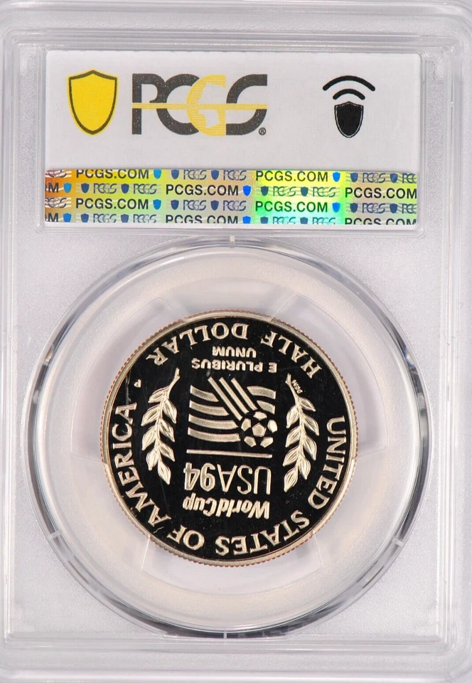 1994 P World Cup Soccer Proof Commemorative Half Dollar PCGS PR70DCAM Football - Image 2 of 2
