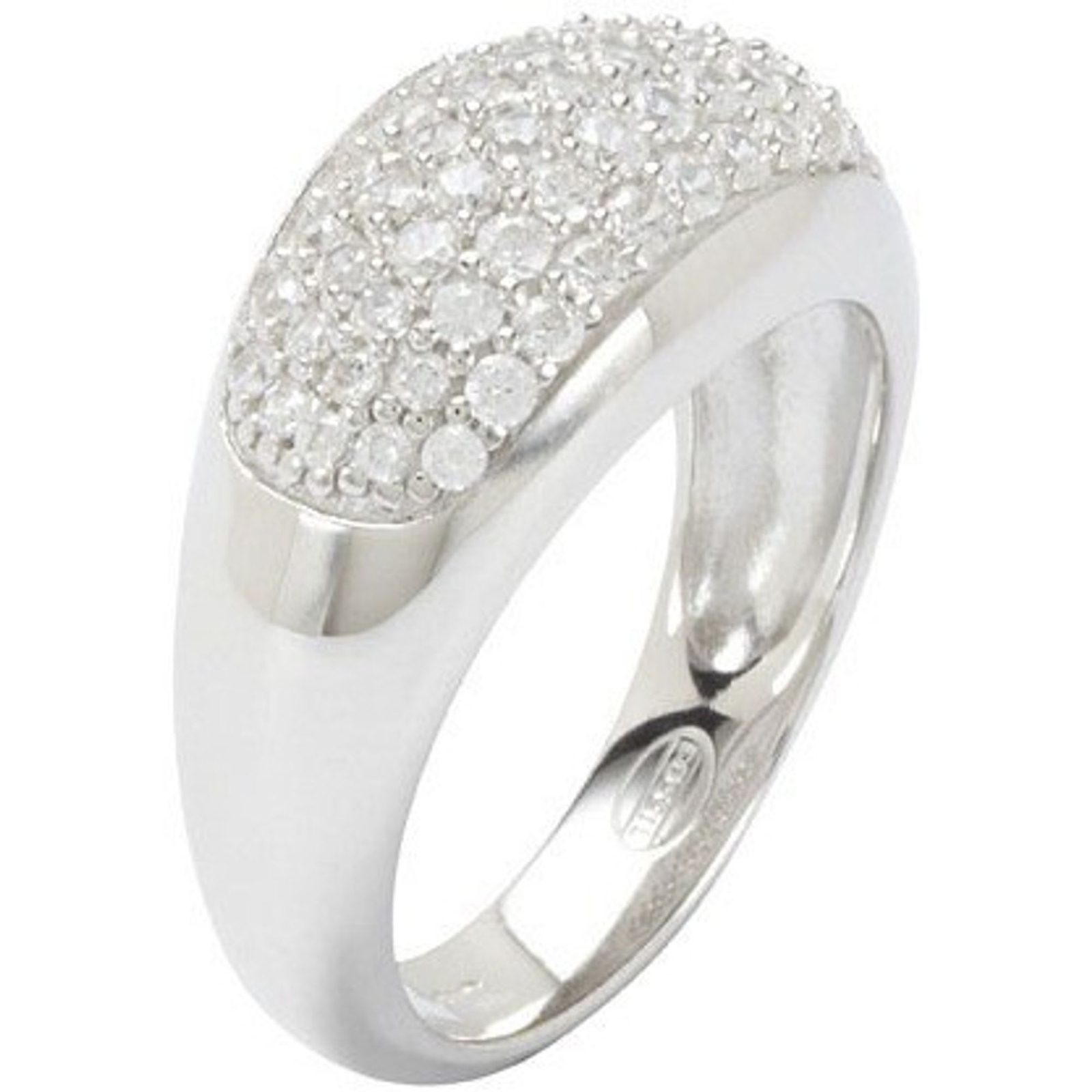 Fossil JF17953 Damen Ring Sterling-Silber 925 weiß Zirkonia 15,9 mm Größe 50