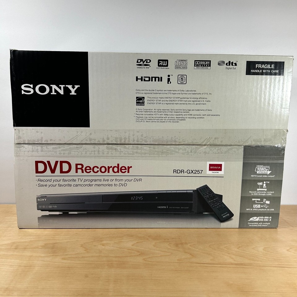 Sony HDMI DVD Recorder / Player RDRGX257 Brand New eBay