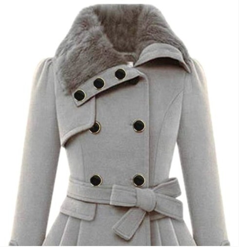 Trench Coat/Parka/: Brand: aihihe, Color: Gray, Size: L, Condition: New with tag-image