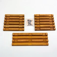 16 Lincoln Log Light Brown Color Half Round Flats Assortment Base Wood Parts