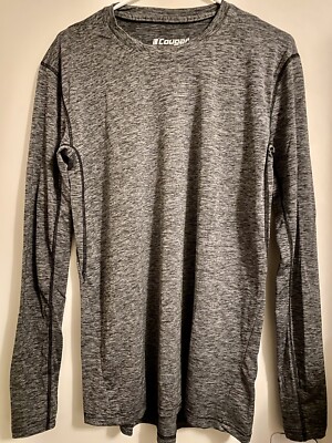  MEDIUM Dry Performance Athletic Polyester Long Sleeve T-Shirt Cougar Sport A4