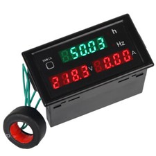 Medidor de panel digital AC 80-300V 100A 45-65Hz Voltímetro Frecuencia Voltímetro Amp Medidor