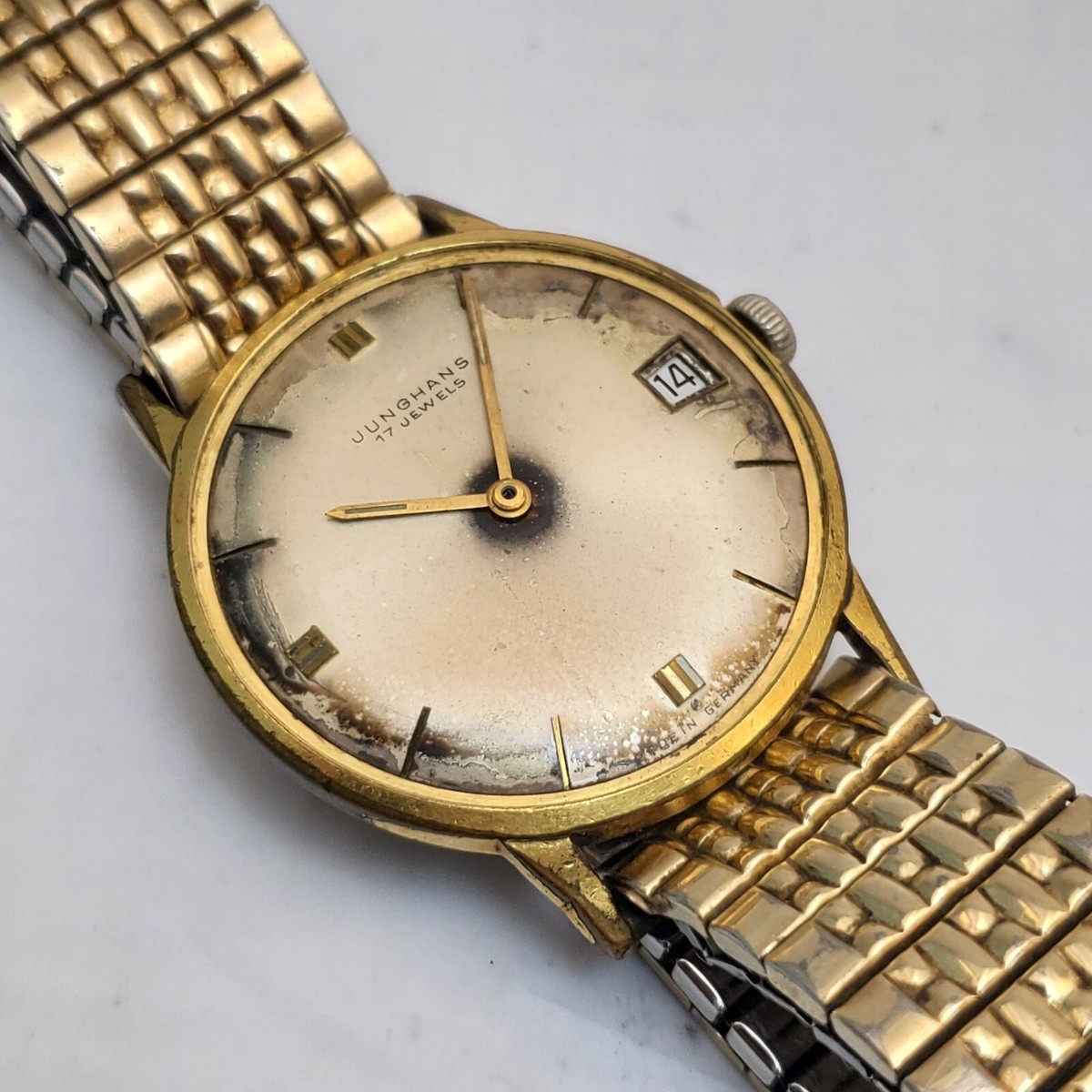 RARE VINTAGE JUNGHANS 17 JEWELS GERMANY MADE MECHANICAL HANDWIND