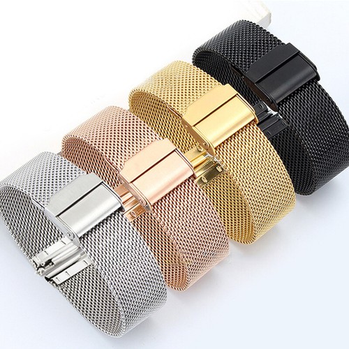 Thick Stainless Steel Loop Watch Band Wrist Strap Metal Mesh Bracelet 10-22mm ṑ - Picture 6 of 20