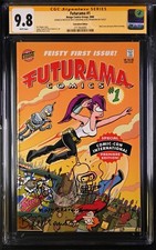 Futurama #1 Variant ORIGINAL Matt Groening SKETCH +1 CGC SS 9.8 SIGNED SDCC 2000