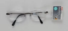 CVS READERS WITH SPRING HINGES RECTANGLE RIMLESS METAL +2.75