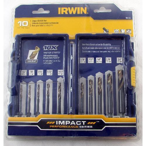 Impact Performance Series Turbomax Black and Gold Drill Bit 10 Piece - IRWIN