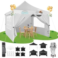 10'x10' Pop up Canopy Tent Waterproof UV 50+ Commercial Instant Vendor Gazebo