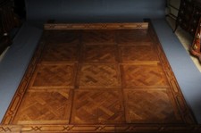 V-Sam-1 Unique Parquet Floor Tile in Solid Oak, Inlays