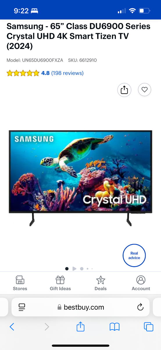 Samsung crystal uhd du6900f 65” TV | eBay