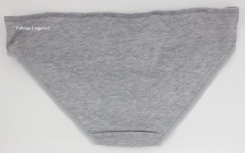 Braguita de bikini Le Mystere 2020 "Cotton Touch" de algodón con encaje tiro bajo, gris nueva con etiquetas Foto 3 de 4