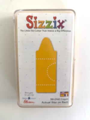 Sizzix Original Medium Yellow Scrapbooking Die 38-0142 CRAYON